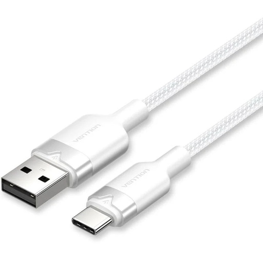 [42954] CABLE USB-C A USB-A TRENZADO 1 M BLANCO VENTION