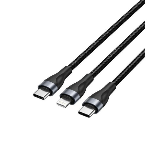 [42812] CABLE USB-C A USB-C - LIGHTING 1.2 M NEGRO VENTION
