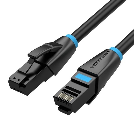 [42808] CABLE DE RED LATIGUILLO RJ45 UTP CAT6A AWG26 8 M NEGRO VENTION