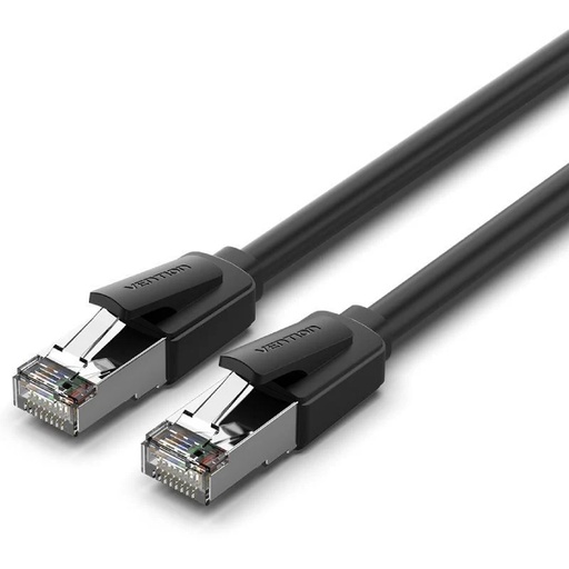 [42805] CABLE DE RED LATIGUILLO RJ45 CAT.8 SFTP AWG26 8 M NEGRO VENTION