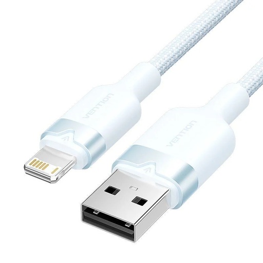 [42788] CABLE 2.0 USB A LIGHTNING TRENZADO 1 M AZUL VENTION