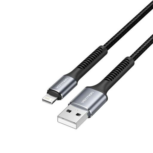 [42778] CABLE 2.0 USB A LIGHTNING 1 M NEGRO/GRIS VENTION