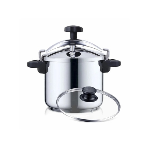 [42705] OLLA INOX PLUS + VALVULA ROTATIVA 10L HAEGER