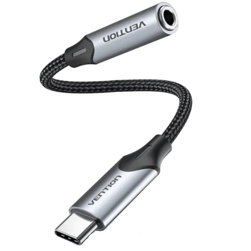 [41918] ADAPTADOR AUDIO JACK 3.5/H USB-C/M 1 M GRIS VENTION