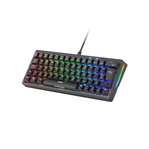 [41845] TECLADO MECANICO MKMINIPRO SWITCH BROWN RGB NEGRO MARS GAMING