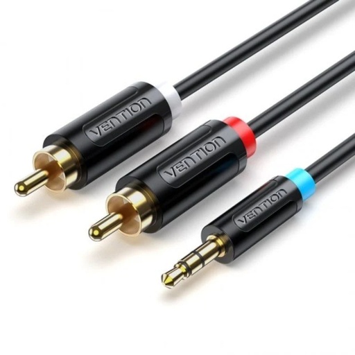 [41780] CABLE AUDIO ESTEREO JACK 3.5/M 2xRCA/M 5 M NEGRO VENTION