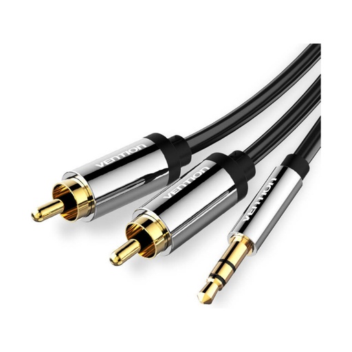 [41776] CABLE AUDIO ESTEREO JACK 3.5/M 2xRCA/M 3 M NEGRO VENTION