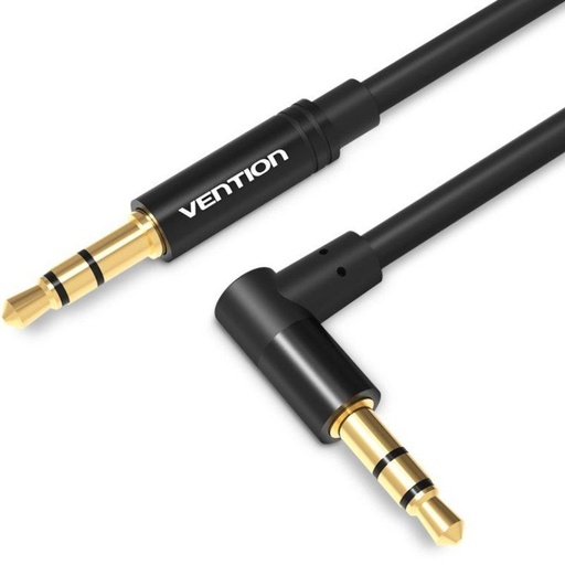 [41767] CABLE AUDIO ESTEREO ACODADO JACK 3.5/M JACK 3.5/M 1.5 M NEGRO VENTION