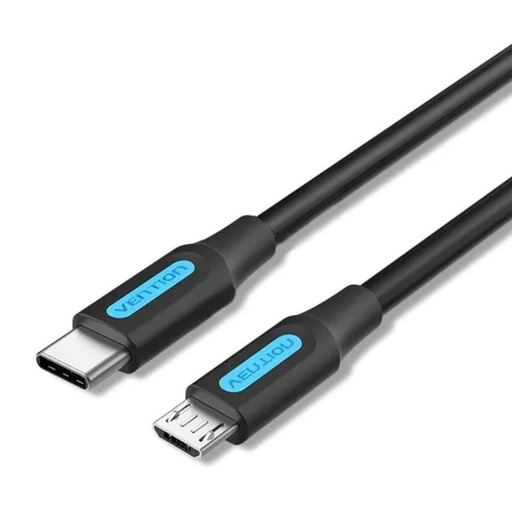 [41246] CABLE USB-C 2.0 A MICRO USB M-M 1 M NEGRO VENTION