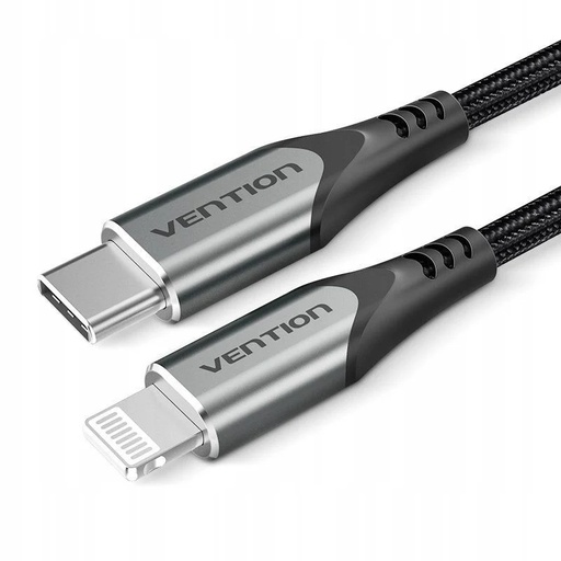 [41229] CABLE 2.0 USB-C A LIGHTNING 2 M GRIS VENTION