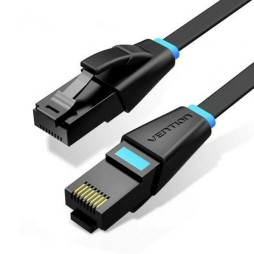 [40845] CABLE DE RED LATIGUILLO RJ45 UTP CAT6A AWG32 3 M NEGRO VENTION