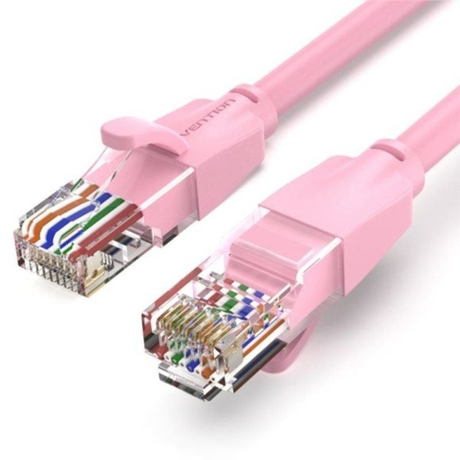 [40821] CABLE DE RED LATIGUILLO RJ45 UTP CAT6 AWG26 1 M ROSA VENTION