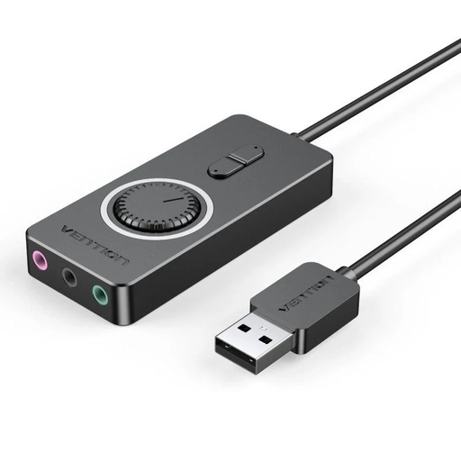 [40803] TARJETA SONIDO 3xJACK/H 3.5 NEGRO VENTION