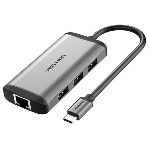 [40543] DOCKING STATION 6 PUERTOS USB-C 1xHDMI/3xUSB-A/1xUSB-C PD/1xRJ45 GRIS VENTION