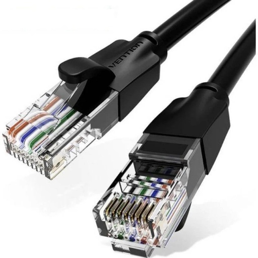[40391] CABLE DE RED LATIGUILLO RJ45 UTP CAT6 AWG26 1.5 M NEGRO VENTION