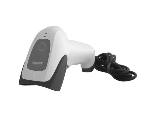 [39276] LECTOR CODIGO BARRAS LASER 2D APPLS22WH USB BLANCO APPROX