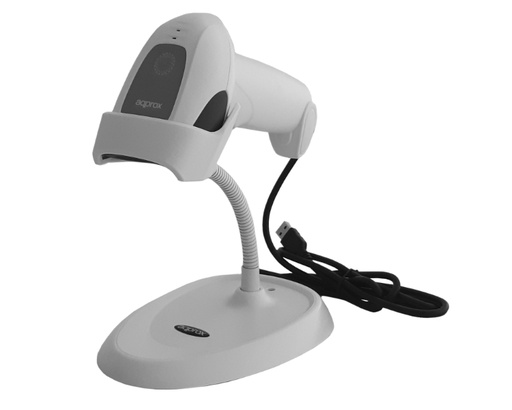 [39275] LECTOR CODIGO BARRAS LASER LS11ASWH CON PEANA USB BLANCO APPROX
