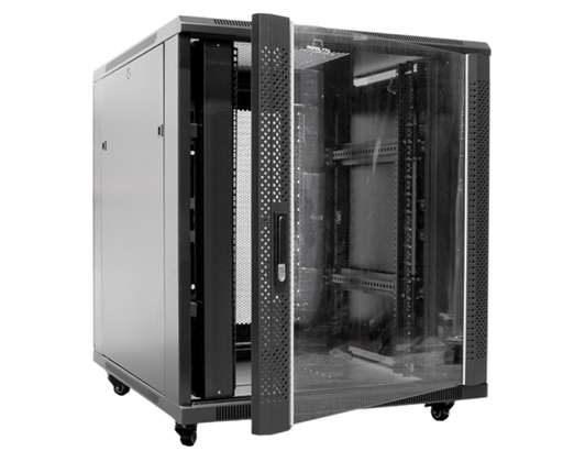 [38777] ARMARIO DE SUELO RACK 19´´ 18U 800x800 PUERTA DE CRISTAL