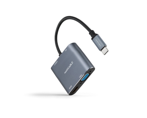 [38160] CONVERSOR USB-C A HDMI/VGA/USB 3.0/PD 15CM NANOCABLE