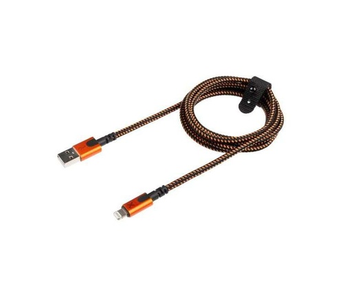 [37219] CABLE USB-A A LIGHTNING 1.5M NEGRO/NARANJA XTORM