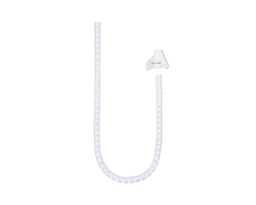 [37030] ORGANIZADOR CABLES FLEXIBLE 25MM 3 M BLANCO NANOCABLE