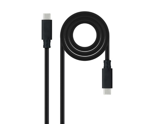 [37016] CABLE USB 3.1 GEN2 10Gbps 5A 4K/60Hz, USB-C/M USB-C/M 2 M NEGRO NANOCABLE