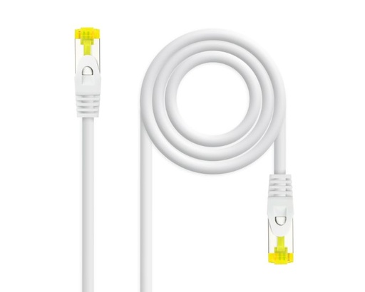 [34210] CABLE DE RED LATIGUILLO RJ45 SFTP CAT6A AWG26 0.30 M BLANCO NANOCABLE