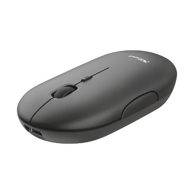 [31551] RATON OPTICO WIRELESS RECARGABLE PUCK NEGRO TRUST