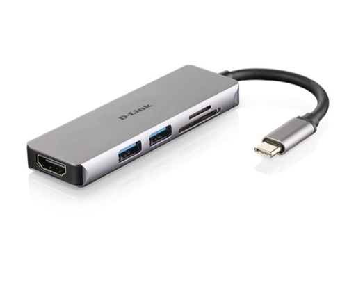 [29121] D-LINK DOCKING STATION USB-C 5 EN 1 CON HDMI/LECTOR TARJETAS