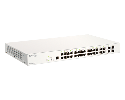[28860] D-LINK SWITCH SMART NUCLIAS CLOUD 28 PUERTOS 10/100/1Gbit w/4 Gbit.SFP 370W PoE+