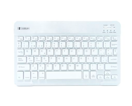 [28833] TECLADO WIRELESS SMART BACKLIT BLUETOOTH PLATA SUBBLIM