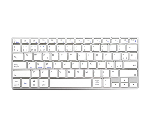 [28387] TECLADO WIRELESS ADVANCE COMPACT PLATA SUBBLIM