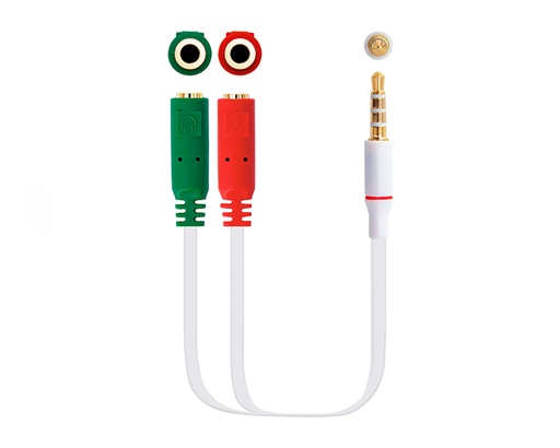 [27713] CABLE ADAPTADOR AUDIO JACK 3.5/M JACK 3.5/H 20CM NANOCABLE
