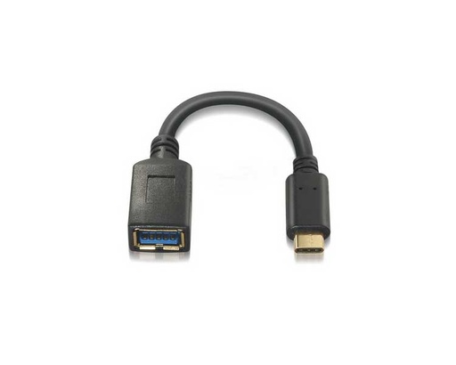 [22011] CABLE USB 3.1 GEN1 5Gbps 3A TIPO USB-C/M-A/F 15 CM NEGRO NANOCABLE